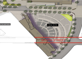 A diagram of an amphitheater